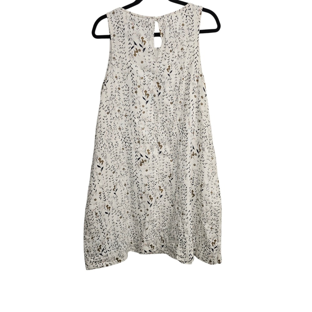 Rachel Zoe Linen Swing Dress L Cottagecore Coastal Grandmother Boho Lagenlook - Picture 9 of 9